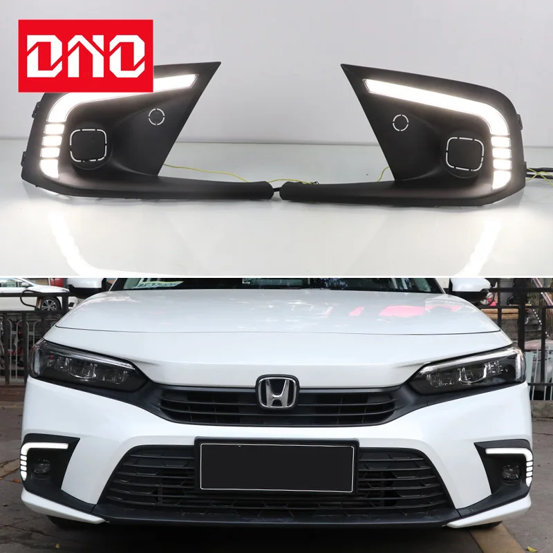 Автомобильные дневные ходовые огни Светодиодный 12 В для Honda Civic 2021 2022 2023, желтый сигнал поворота, ночные синие ходовые огни, автомобильные лампы
Автомобильные дневные ходовые огни Светодиодный 12 В для Honda Civic 2021 2022 2023, желтый сигнал поворота, ночные синие ходовые огни, автомобильные лампы
