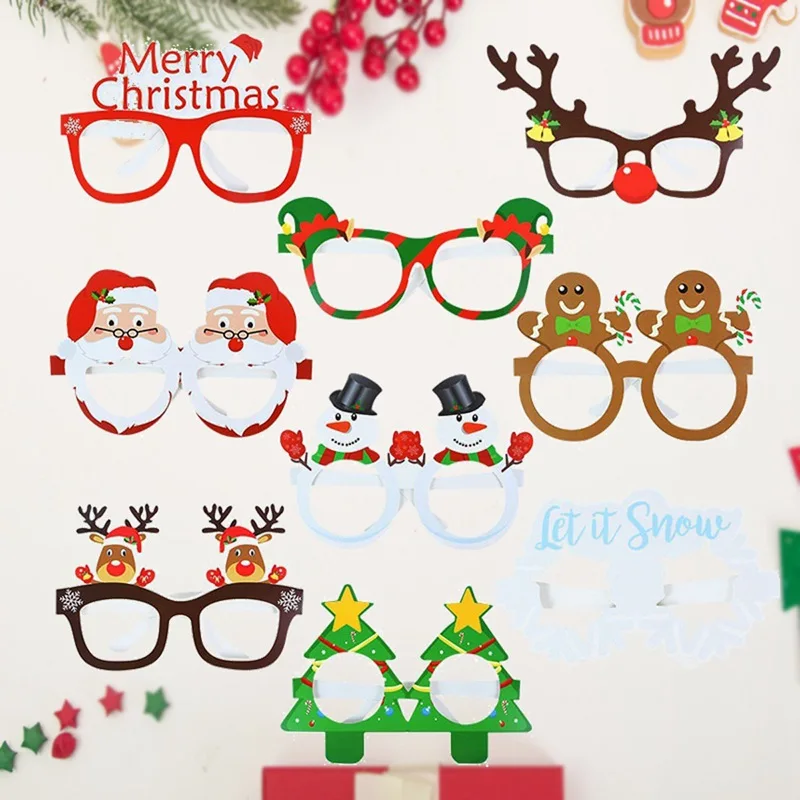 9pcs Santa Claus Xmas Tree Elk Paper Glasses Frame Christmas Glasses Photo Prop Christmas Decorations New Year Navidad Kids Gift
9pcs Santa Claus Xmas Tree Elk Paper Glasses Frame Christmas Glasses Photo Prop Christmas Decorations New Year Navidad Kids Gift