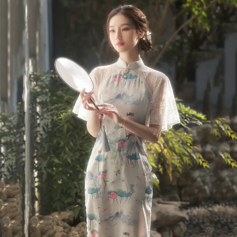 Improved Cheongsam 2022 New Female Summer Young Elegant High-end Chinese Style Fresh Daily Qipao Retro Party Dress
Improved Cheongsam 2022 New Female Summer Young Elegant High-end Chinese Style Fresh Daily Qipao Retro Party Dress