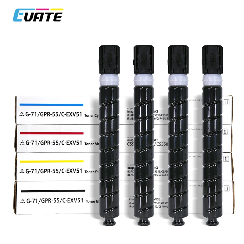 

4PS K800g CMY500g G71 GPR-55 C-EXV51 Toner Cartridge Compatible For Canon iR C5535 5540 5550 5560 DX C5735 5740 5750 5760 Copier