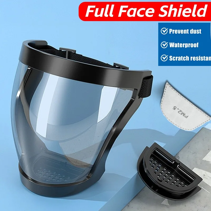Work Full Face Protector Shield Protection Mask Transparent Facial Protector Face Protective Screen Kitchen Accessories Gadgets
Work Full Face Protector Shield Protection Mask Transparent Facial Protector Face Protective Screen Kitchen Accessories Gadgets