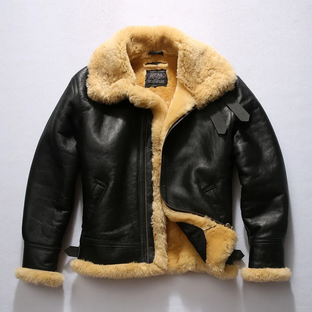 Warm Genuine Leather Coat Men's Large Pilot Jacket B3 Fur One European American Size New Zealand Thickened Sheepskin Shearling
Warm Genuine Leather Coat Men's Large Pilot Jacket B3 Fur One European American Size New Zealand Thickened Sheepskin Shearling