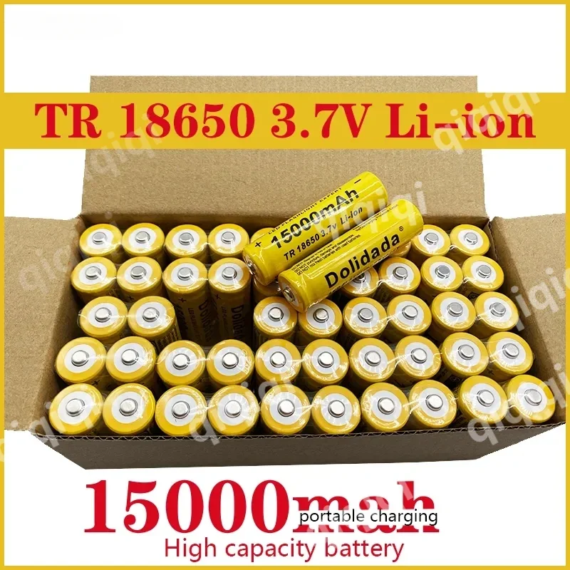 High Quality 15000 mAh 3.7 V 18650 lithium ion batteries Rechargeable battery For LED flashlight/Electronics(yellow)
High Quality 15000 mAh 3.7 V 18650 lithium ion batteries Rechargeable battery For LED flashlight/Electronics(yellow)
