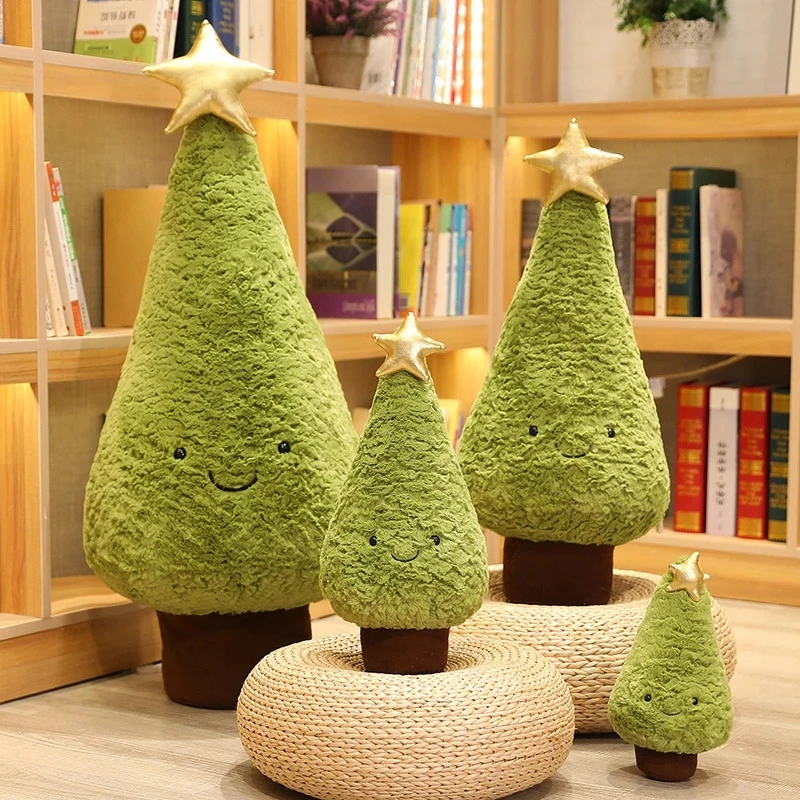 

Новинка, плюшевые игрушки в виде дерева, 29-65 см, милая вечнозеленая плюшевая подушка, куклы, желающие елки, набивные для рождественского платья