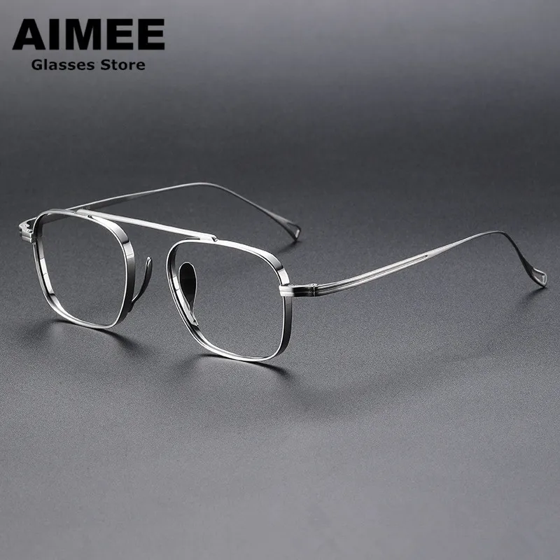 Japanese Design Pure Titanium Glasses Frame KMN9501 Men's Sqaure Single Beam Pilot Optical Eyeglasses Women Myopia Eyewear GAFAS
Japanese Design Pure Titanium Glasses Frame KMN9501 Men's Sqaure Single Beam Pilot Optical Eyeglasses Women Myopia Eyewear GAFAS