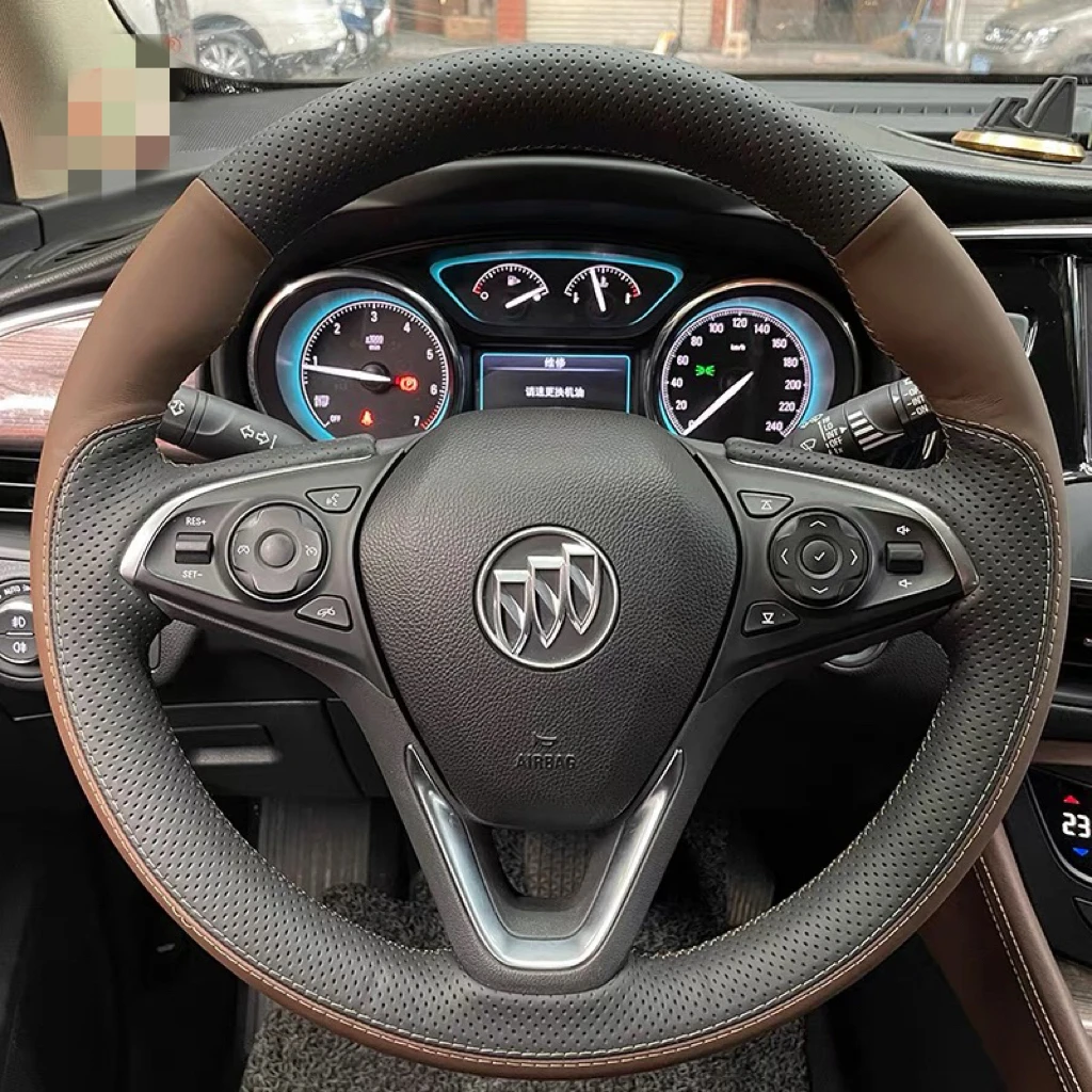 For Buick Regal GL8 Steering Wheel Cover Genuine Leather Anti-skid Hand-sewn Yinglang Weilang Encore Regal light Car Accessories
For Buick Regal GL8 Steering Wheel Cover Genuine Leather Anti-skid Hand-sewn Yinglang Weilang Encore Regal light Car Accessories