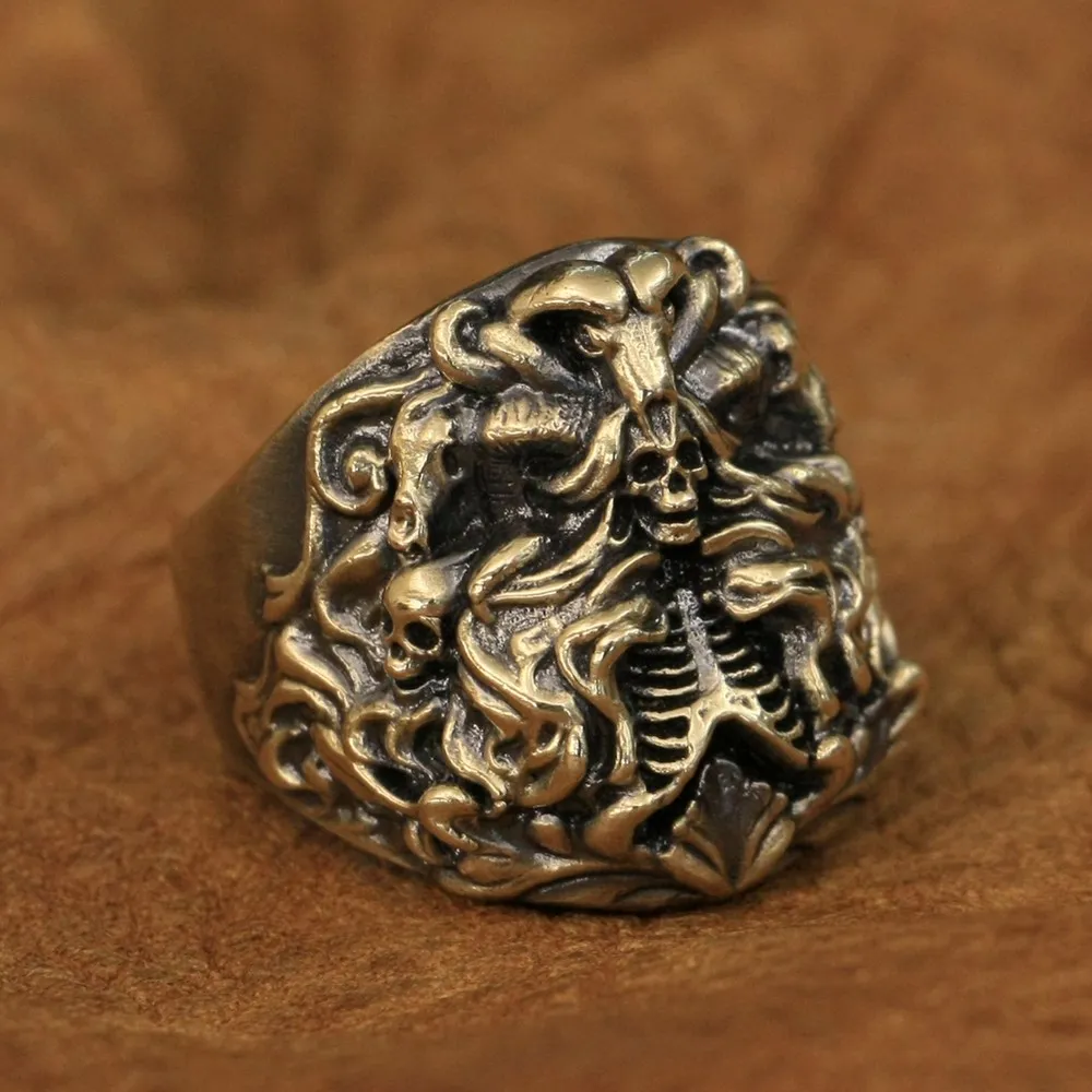 Brass Dark Banshee Skull Details Ring Biker Punk Style Jewelry Ring BR259 US Size 7~15
Brass Dark Banshee Skull Details Ring Biker Punk Style Jewelry Ring BR259 US Size 7~15