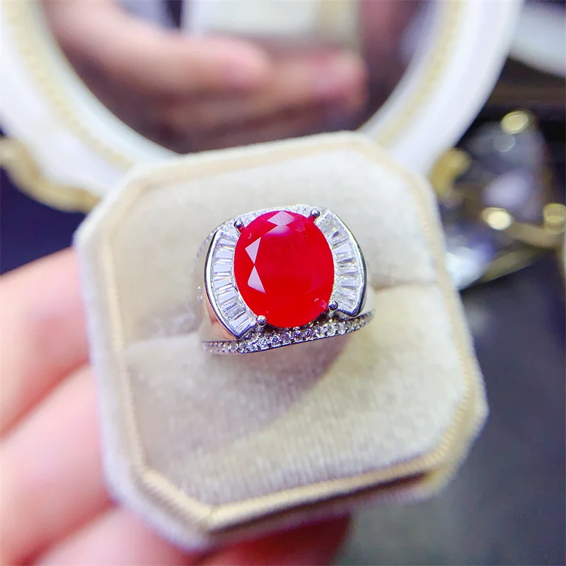 925 Sterling Silver Ruby Men's Ring Carry Certificate Exquisite Jewelry Box Birthday Gift
925 Sterling Silver Ruby Men's Ring Carry Certificate Exquisite Jewelry Box Birthday Gift
