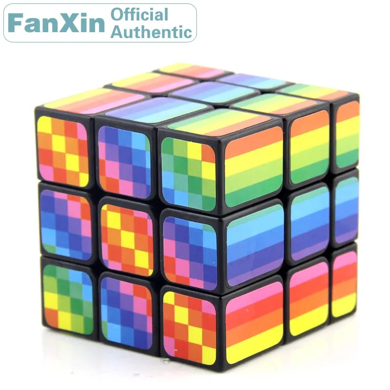 

FanXin Rainbow Color Mirror 3x3x3 Magic Cube 3x3 Professional Speed Puzzle Twisty Brain Teasers Antistress Educational Toys Kids