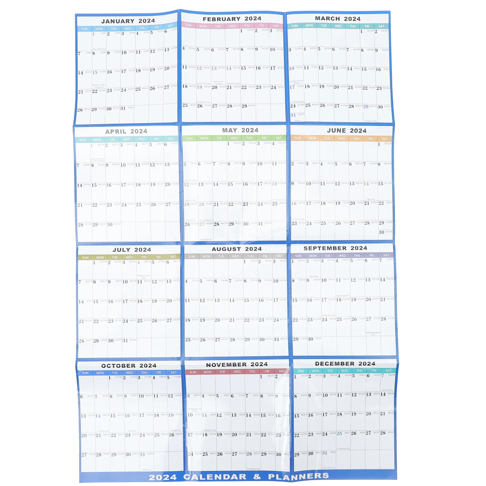 

Calendar English Dry Erase Hanging Delicate Monthly Home Supply Wall 2024 Room Daily Use Calender