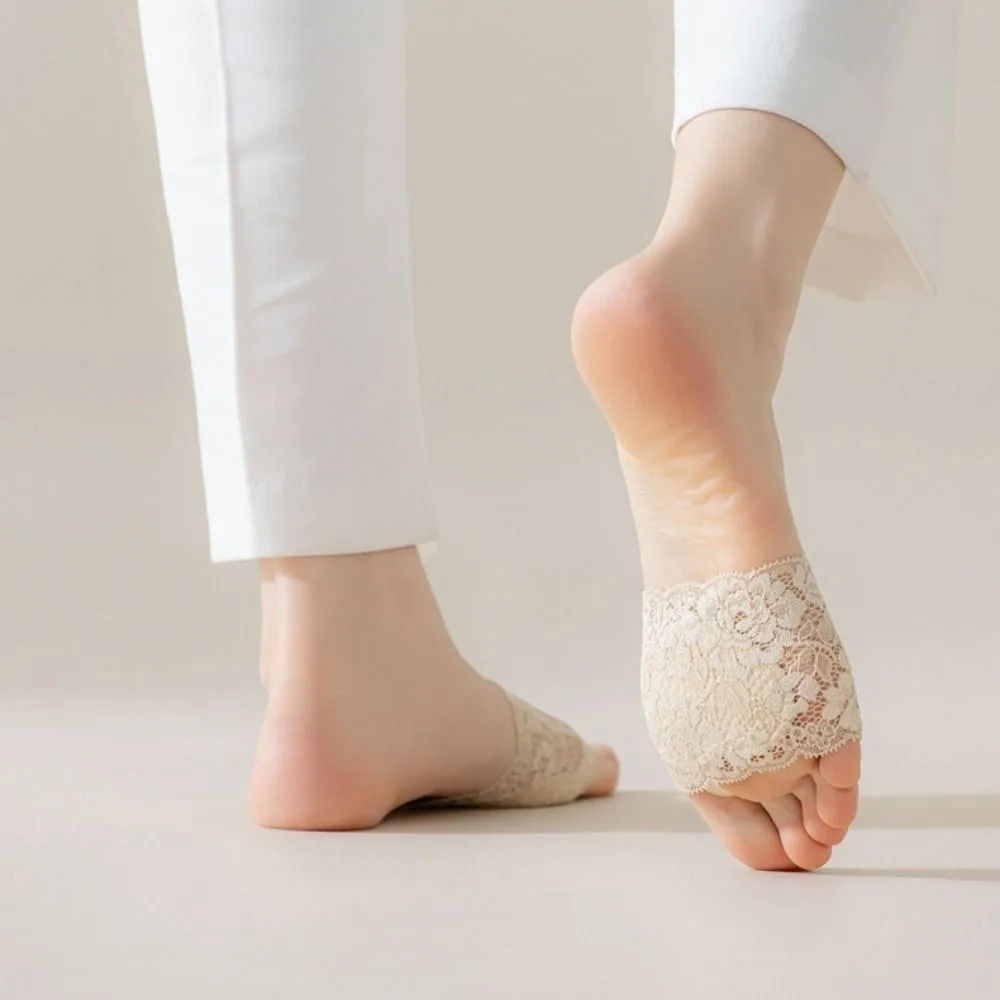 Summer Half Palm Socks Lace Cotton Elasticity Mesh Half Palm Insoles Five Finger Socks Toe Separator Socks Foot Care
Summer Half Palm Socks Lace Cotton Elasticity Mesh Half Palm Insoles Five Finger Socks Toe Separator Socks Foot Care