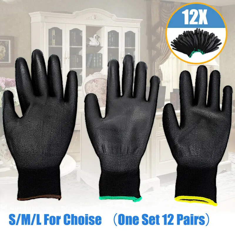 12pairs Knitted Safety Work Gloves Construction Security Garden Rubber Industrial Working Gloves Protect Your Hands
12pairs Knitted Safety Work Gloves Construction Security Garden Rubber Industrial Working Gloves Protect Your Hands