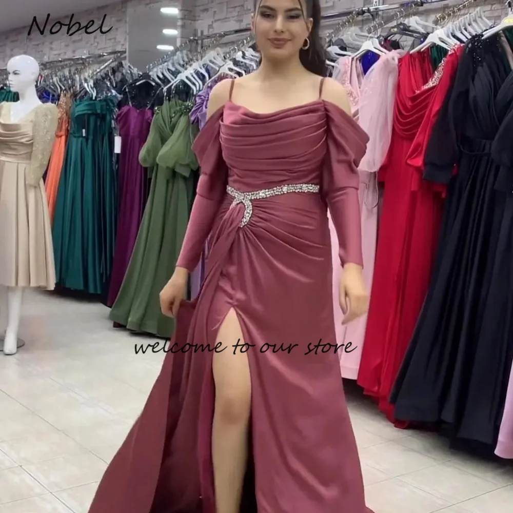 Beading Spaghetti Strap Prom Dresses Split Pleated Floor-Length Cowl Neck Evening Dress Lace Up Formal Occasion Gown For Women
Beading Spaghetti Strap Prom Dresses Split Pleated Floor-Length Cowl Neck Evening Dress Lace Up Formal Occasion Gown For Women