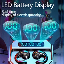 Bone Conduction Headset Bluetooth 5.0 Earphones Charging Box Wireless Headphone Stereo Sports Waterproof Earbuds with Microphone
Bone Conduction Headset Bluetooth 5.0 Earphones Charging Box Wireless Headphone Stereo Sports Waterproof Earbuds with Microphone