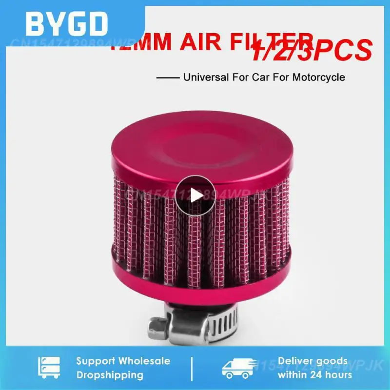 

1/2/3PCS Universal 12mm Car mushroom styleAir Filter for Motorcycle Cold Air Intake High Flow Crankcase Vent Cover Mini Breather