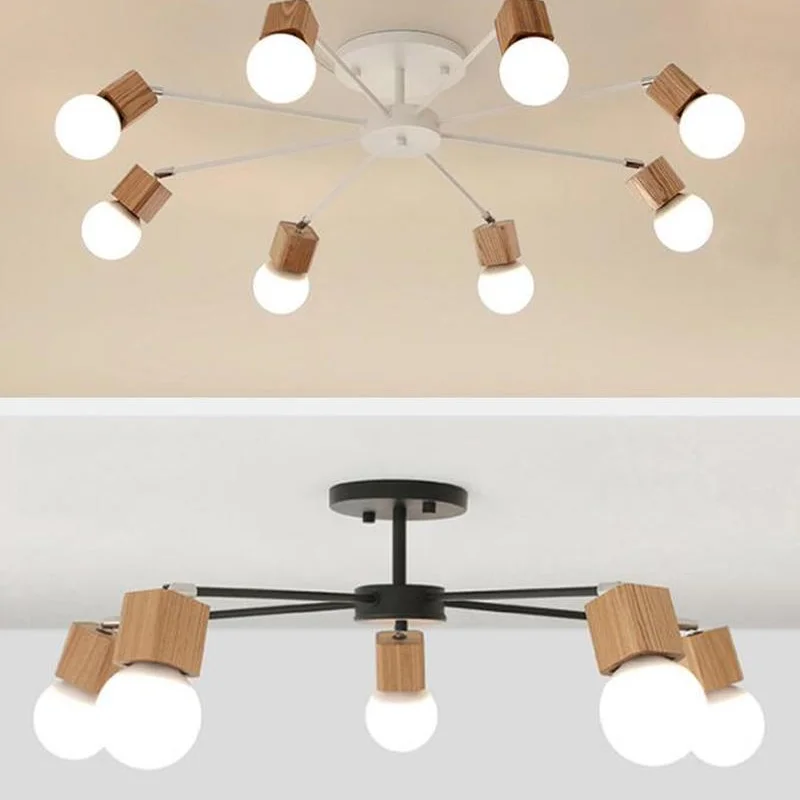 3/5/8 Wood LED Ceiling Lights Living Room Bedroom Modern Ceiling Lamp Modern Lustres De Sala Plafond luminaire lights E27
3/5/8 Wood LED Ceiling Lights Living Room Bedroom Modern Ceiling Lamp Modern Lustres De Sala Plafond luminaire lights E27