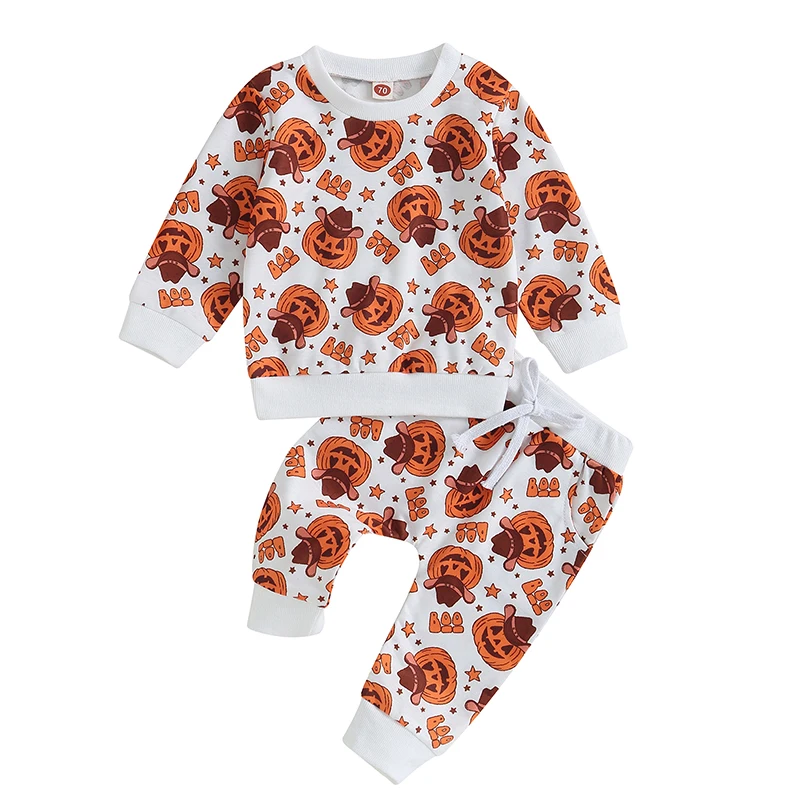 Bmnmsl Infant Baby Halloween 2Pcs Outfit Cartoon Pumpkin Print Long Sleeve Crewneck Sweatshirt Tops Long Pants Set Clothes
Bmnmsl Infant Baby Halloween 2Pcs Outfit Cartoon Pumpkin Print Long Sleeve Crewneck Sweatshirt Tops Long Pants Set Clothes