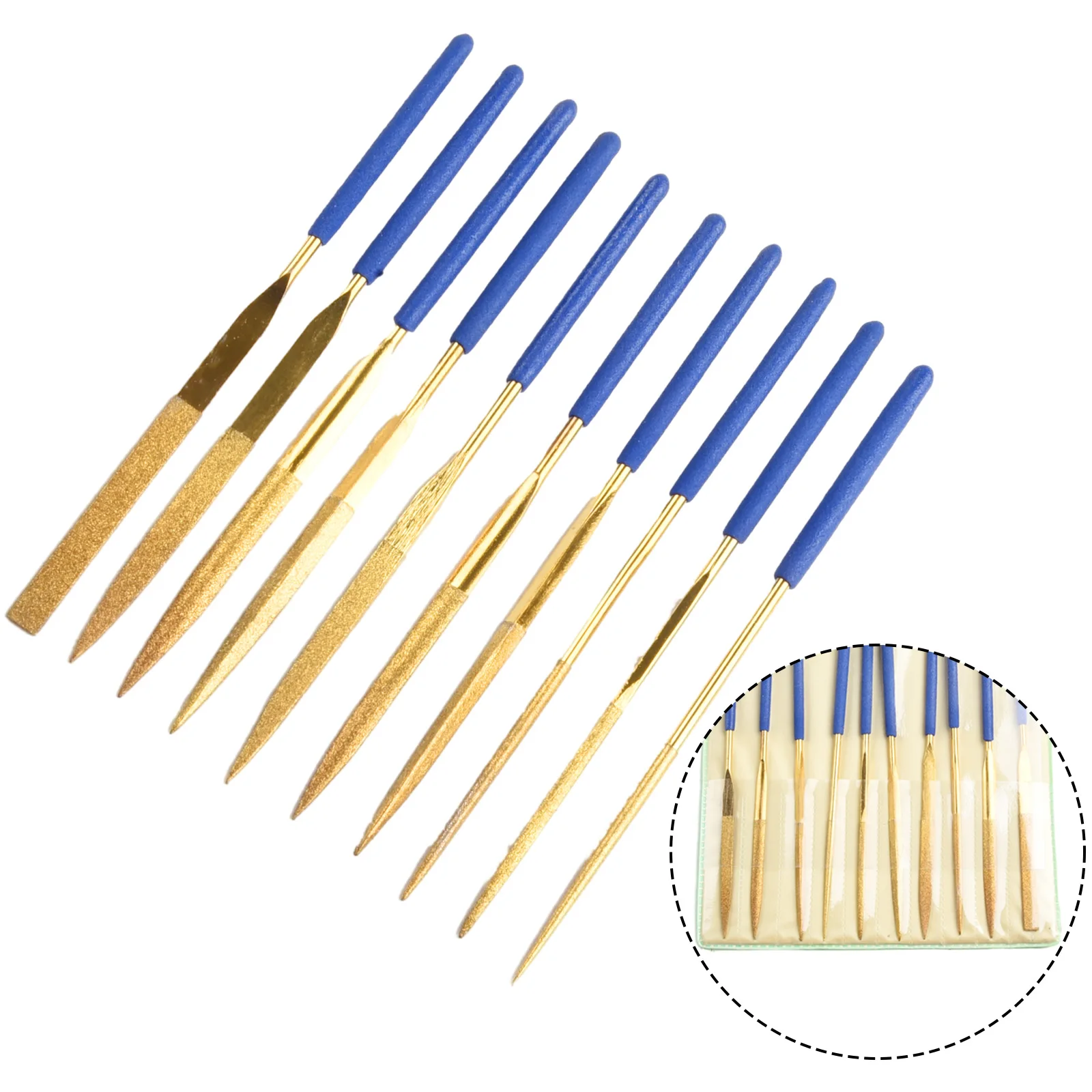 Durable Titanium Coated Diamond Files 10PCS Sand Grains Suitable for Metal Glass Wood Stone Jewelry
Durable Titanium Coated Diamond Files 10PCS Sand Grains Suitable for Metal Glass Wood Stone Jewelry