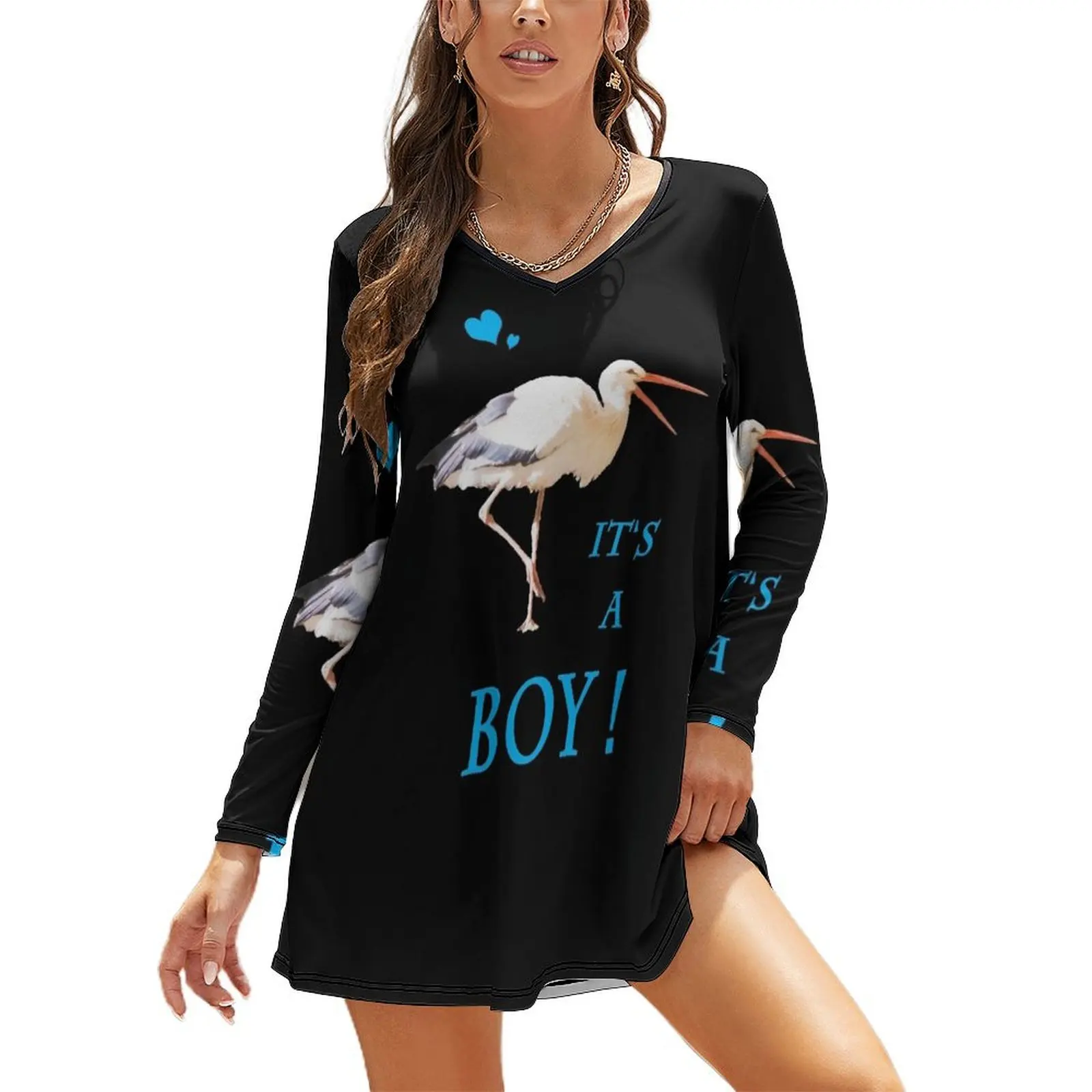 Gift It's a boy Long Sleeved Loose Dress Woman clothing Evening gown women's summer clothing 2024 prom dresses 2024
Gift It's a boy Long Sleeved Loose Dress Woman clothing Evening gown women's summer clothing 2024 prom dresses 2024
