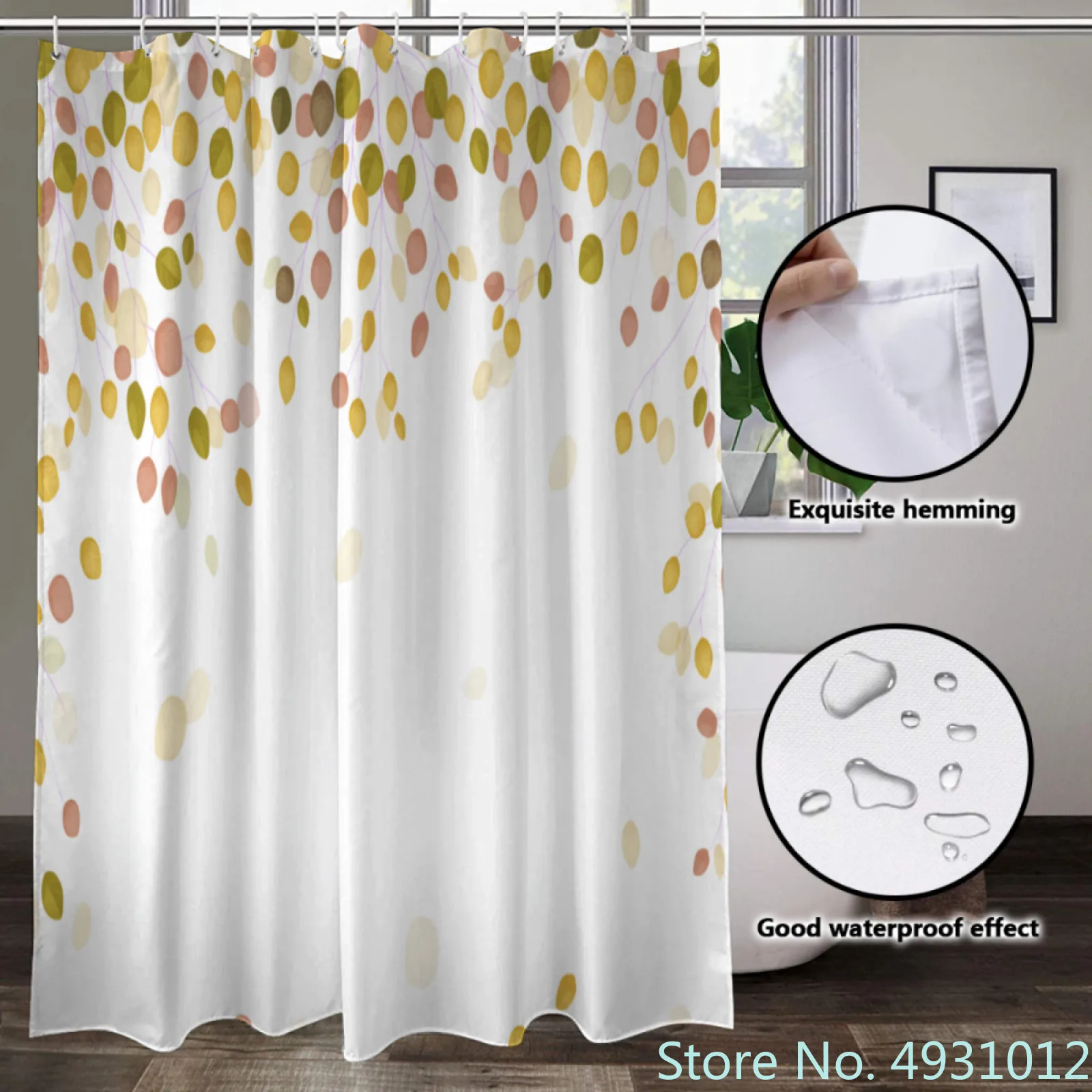 2023 3D Simple Golden Dots Pattern Shower Curtains Bath Curtain with Hooks Polyester Cloth Print Drapes for Bathroom cortinas
2023 3D Simple Golden Dots Pattern Shower Curtains Bath Curtain with Hooks Polyester Cloth Print Drapes for Bathroom cortinas