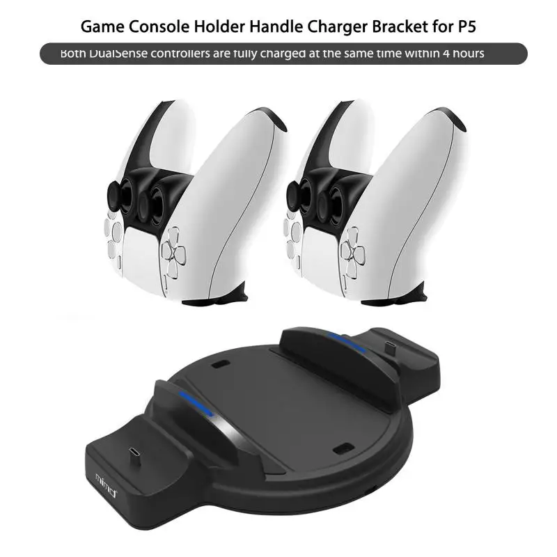 Game Console Stand Wireless Game Controller Dual Charger Game Console Accessories Dual Controller Charging Dock for P5
Game Console Stand Wireless Game Controller Dual Charger Game Console Accessories Dual Controller Charging Dock for P5