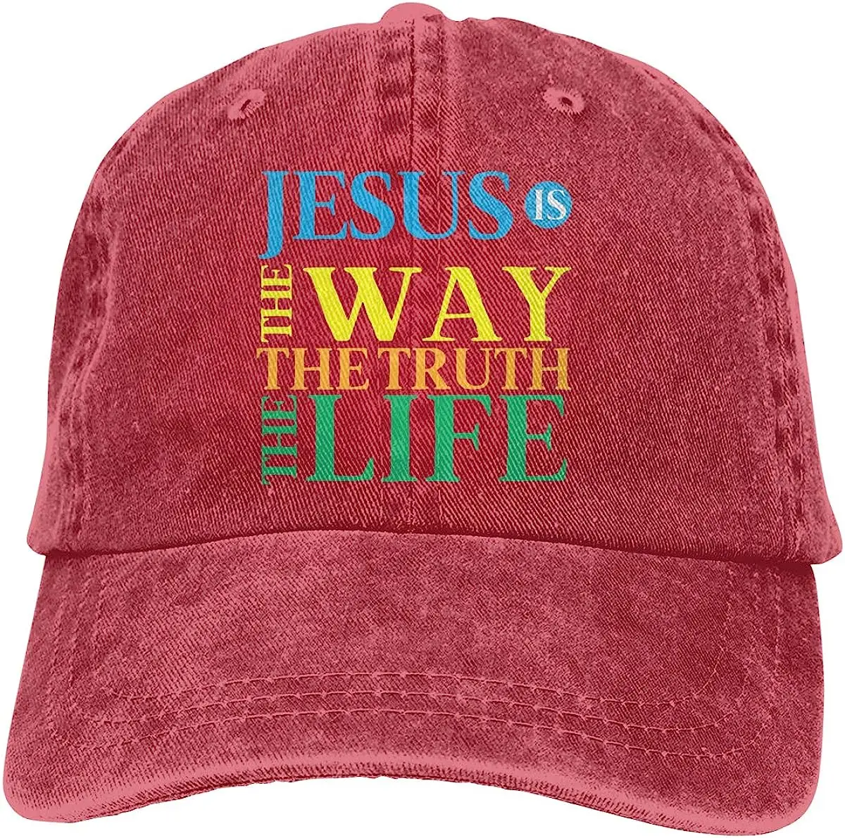 

Hot Fashion Denim Cap Jesus The Way The Truth The Life Baseball Dad Cap Adjustable Classic Sports For Women Men Travel Gift