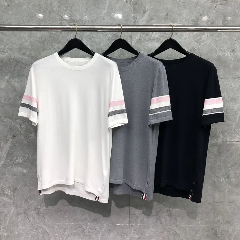 Men's T-shirt Short Sleeve Classic Stripes Cotton Summer New Round Neck Tops Casual Design Trend Couple Wear Men's Clothing
Men's T-shirt Short Sleeve Classic Stripes Cotton Summer New Round Neck Tops Casual Design Trend Couple Wear Men's Clothing