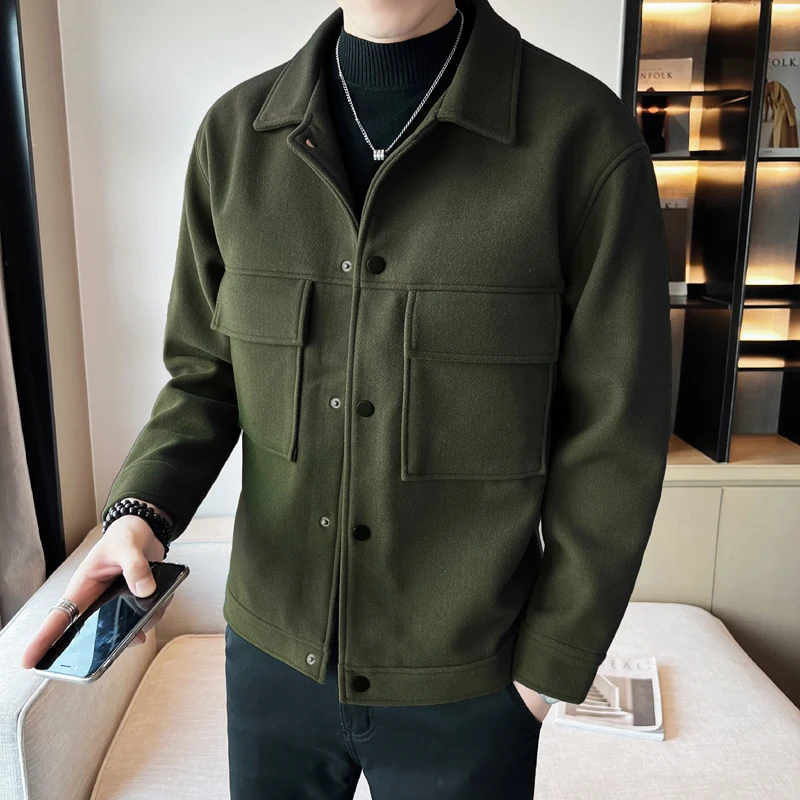 Brand Clothing Winter Men Coats Woollen Cloth Thick Tooling Lapel Slim Jacket/ Mens High Quality Woolen Casual Warm Jacket Coats
Brand Clothing Winter Men Coats Woollen Cloth Thick Tooling Lapel Slim Jacket/ Mens High Quality Woolen Casual Warm Jacket Coats