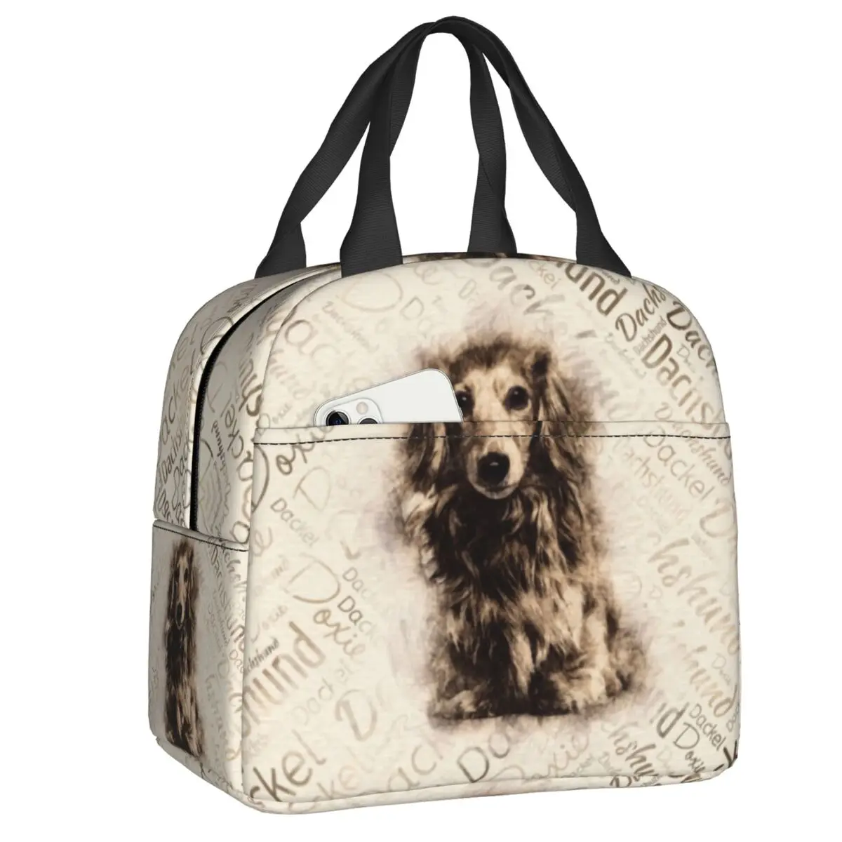 Longhaired Dachshund Dog Insulated Lunch Bag for Camping Travel Badger Sausage Wiener Thermal Cooler Bento Box Women Kids
Longhaired Dachshund Dog Insulated Lunch Bag for Camping Travel Badger Sausage Wiener Thermal Cooler Bento Box Women Kids