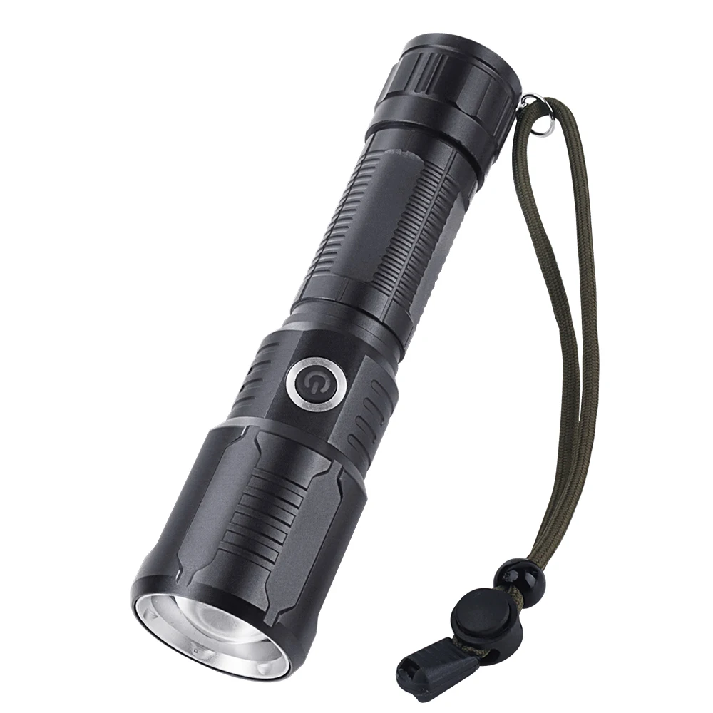 

BORUiT Mini Zoom LED Flashlight Power Rechargeable Torch 500 Meters Army Tactical Flashlights Wateproof Outdoor Camping Lamp