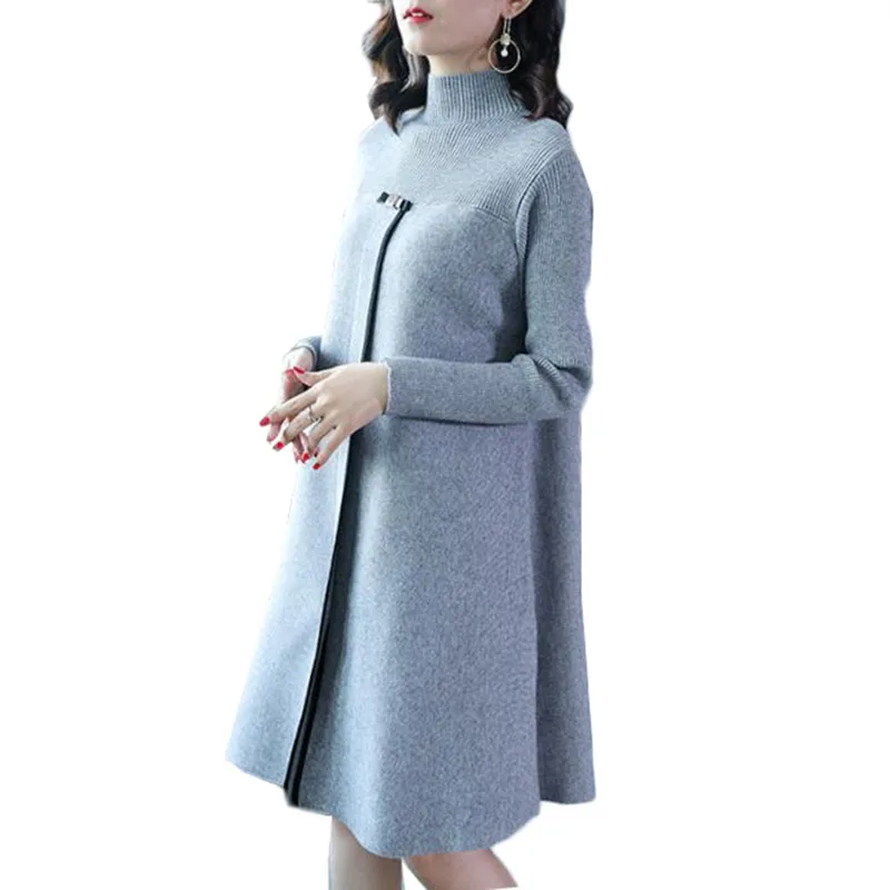 Knitted Sweater Dress Female Pullover New Autumn Winter Turtleneck Knit Jumper Loose oversized Women Sweater Dresses Christmas
Knitted Sweater Dress Female Pullover New Autumn Winter Turtleneck Knit Jumper Loose oversized Women Sweater Dresses Christmas