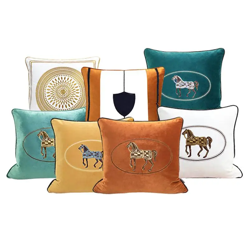 Croker Horse Design Embroidered Horse Sofa Cushion Cover Pillowslip Pillowcase without core Home Bedroom Car Seat Backrest Cover
Croker Horse Design Embroidered Horse Sofa Cushion Cover Pillowslip Pillowcase without core Home Bedroom Car Seat Backrest Cover
