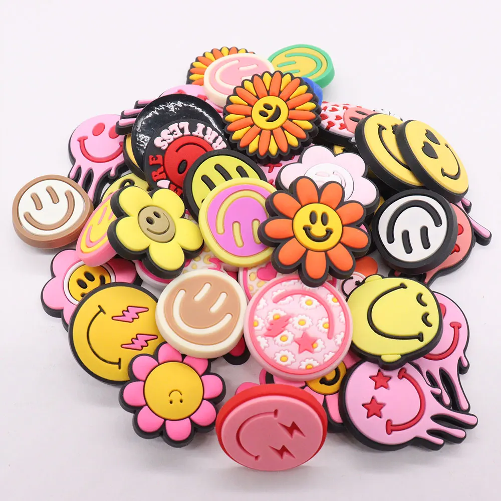 Mix 50Pcs PVC Croc Charms Love More Worry Less Kawaii Colorful Flower Smiling Face Heart Sandals Shoes Decoration Fit Wristband
Mix 50Pcs PVC Croc Charms Love More Worry Less Kawaii Colorful Flower Smiling Face Heart Sandals Shoes Decoration Fit Wristband