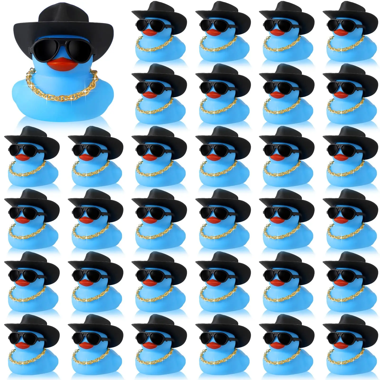 48 Sets Cowboy Rubber Ducks Bulk for Ducking Cool Rubber Ducks with Sunglasses Cowgirl Rubber Ducks with Mini Hat Necklace Bath
48 Sets Cowboy Rubber Ducks Bulk for Ducking Cool Rubber Ducks with Sunglasses Cowgirl Rubber Ducks with Mini Hat Necklace Bath