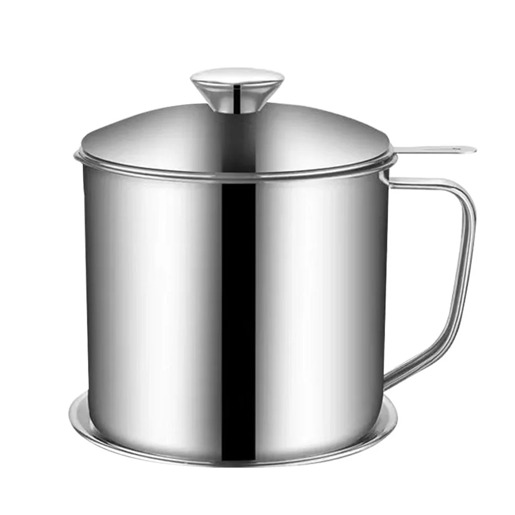 Stainless Steel Grease Strainer Oil Soup Separator Convenient Multi-use Oil Filter Pot for Home Kitchen Gadget (Silver)
Stainless Steel Grease Strainer Oil Soup Separator Convenient Multi-use Oil Filter Pot for Home Kitchen Gadget (Silver)