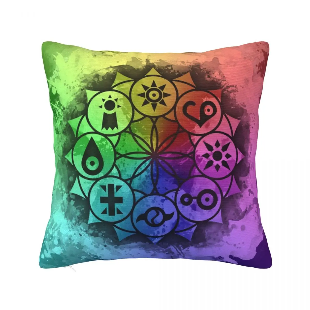 

Digimon Mandala Paint Throw Pillow pillow cover christmas pillowcases for sofa cushions Room decorating items