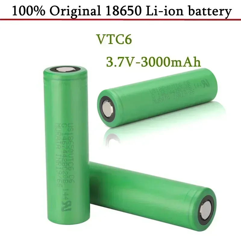 VTC6 3.7V 3000mAh rechargeable Li-ion battery 18650 for Sony US18650VTC6 30A Toys flashlight tools
VTC6 3.7V 3000mAh rechargeable Li-ion battery 18650 for Sony US18650VTC6 30A Toys flashlight tools