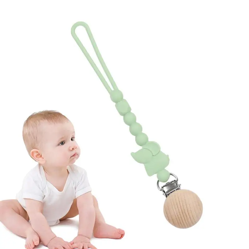 Baby Pacifier Clips Elephant Wood Dummy Nipple Holder Clip Chain Silicone Teethers Newborn Teething Toys
Baby Pacifier Clips Elephant Wood Dummy Nipple Holder Clip Chain Silicone Teethers Newborn Teething Toys