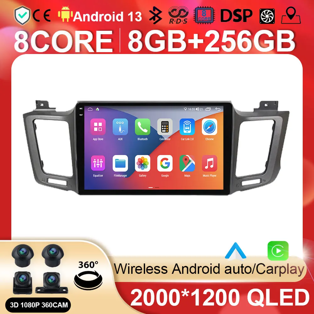 

Автомагнитола на Android, мультимедийный видеоплеер, навигация для Toyota RAV4, 4, XA40, 5, XA50, 2012-2018, стерео, GPS, BT 5,0, 2din, 2 din, dvd