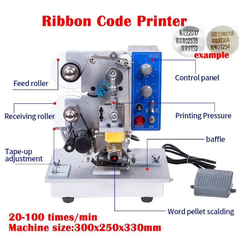 

Hot Foll Stamp Coder Expiry Date Coding Machine Printing Machine Manual Expiry Date Code Printers