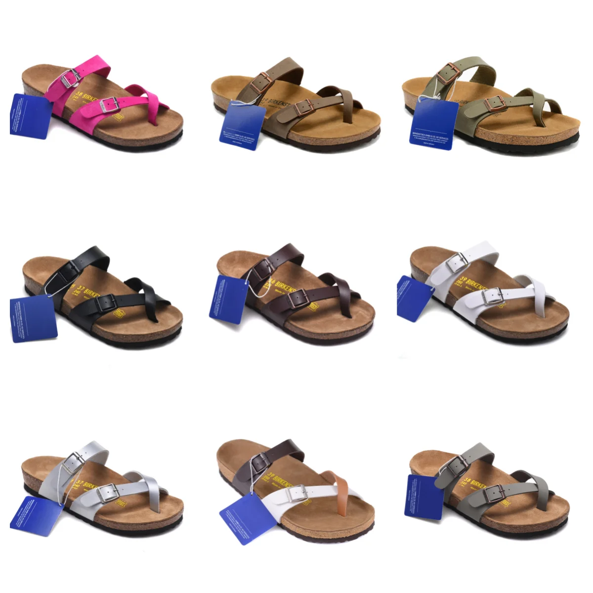 

Summer Birken Sandals for Men and Women Beach Cork Slippers Mayari Series Casual Couple Flat-bottomed pinch flip-flops