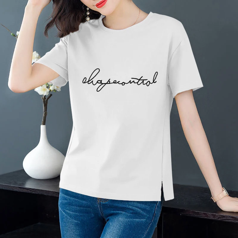 Women Summer Cotton T-shirt Female Short Sleeve O-neck Letter Embroidery Simple Casual Loose Basic Pullover Tops Comfortable Tee
Women Summer Cotton T-shirt Female Short Sleeve O-neck Letter Embroidery Simple Casual Loose Basic Pullover Tops Comfortable Tee