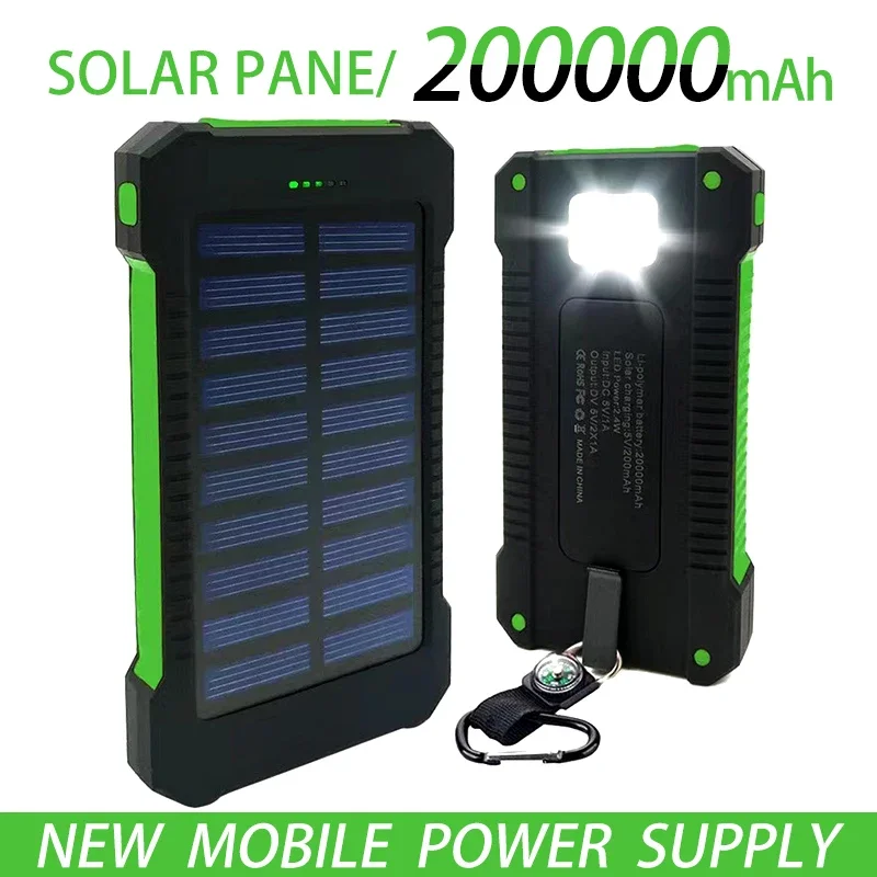 New Power Bank 200000mAh compass outdoor waterproof belt wireless charging super fast multifunctional power bank Solar panel
New Power Bank 200000mAh compass outdoor waterproof belt wireless charging super fast multifunctional power bank Solar panel