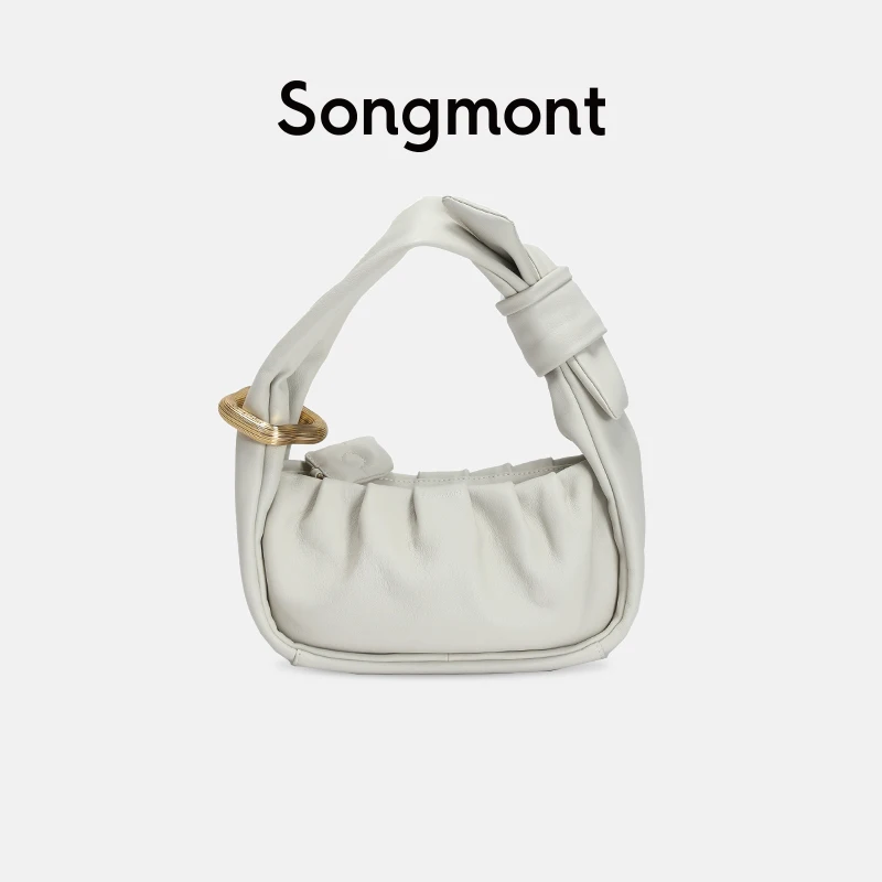 

Songmont Medium Wonton Bag Genuine Leather Soft 2022 Summer Shoulder Bag Female Handle Bag Crossbody Bag