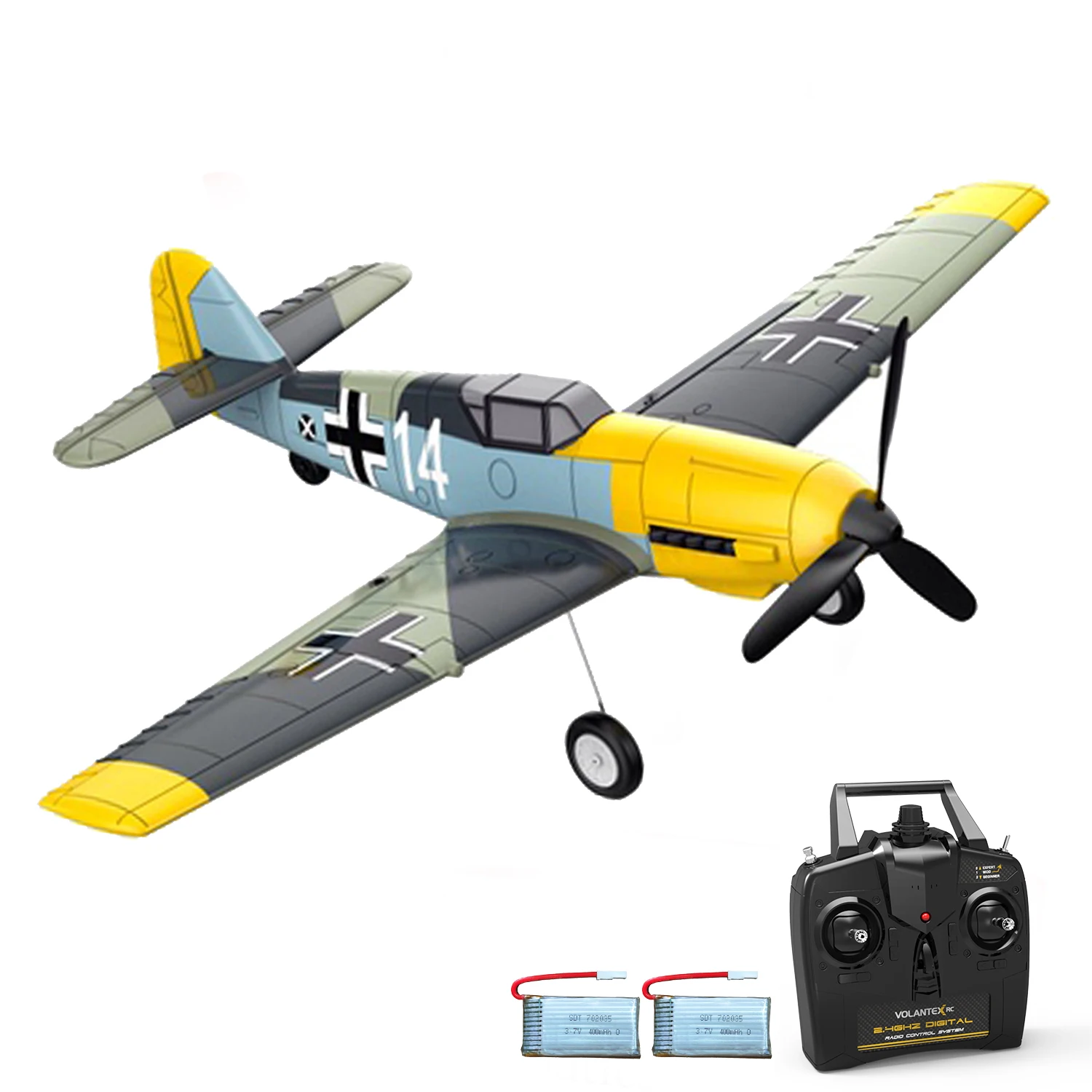 Volantex BF109 RC Airplane 2.4GHz 4CH 400mm Wingspan Fixed Wing 6-Axis Gyro System One Key U Turn Beginner Airplane761-11RTF
Volantex BF109 RC Airplane 2.4GHz 4CH 400mm Wingspan Fixed Wing 6-Axis Gyro System One Key U Turn Beginner Airplane761-11RTF