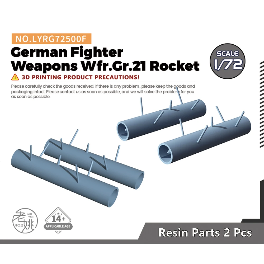 Yao's Studio LYRG500F 1/72 Model Upgrade Parts German Fighter Weapons Wfr.Gr.21 Rocket WWII WAR GAMES
Yao's Studio LYRG500F 1/72 Model Upgrade Parts German Fighter Weapons Wfr.Gr.21 Rocket WWII WAR GAMES