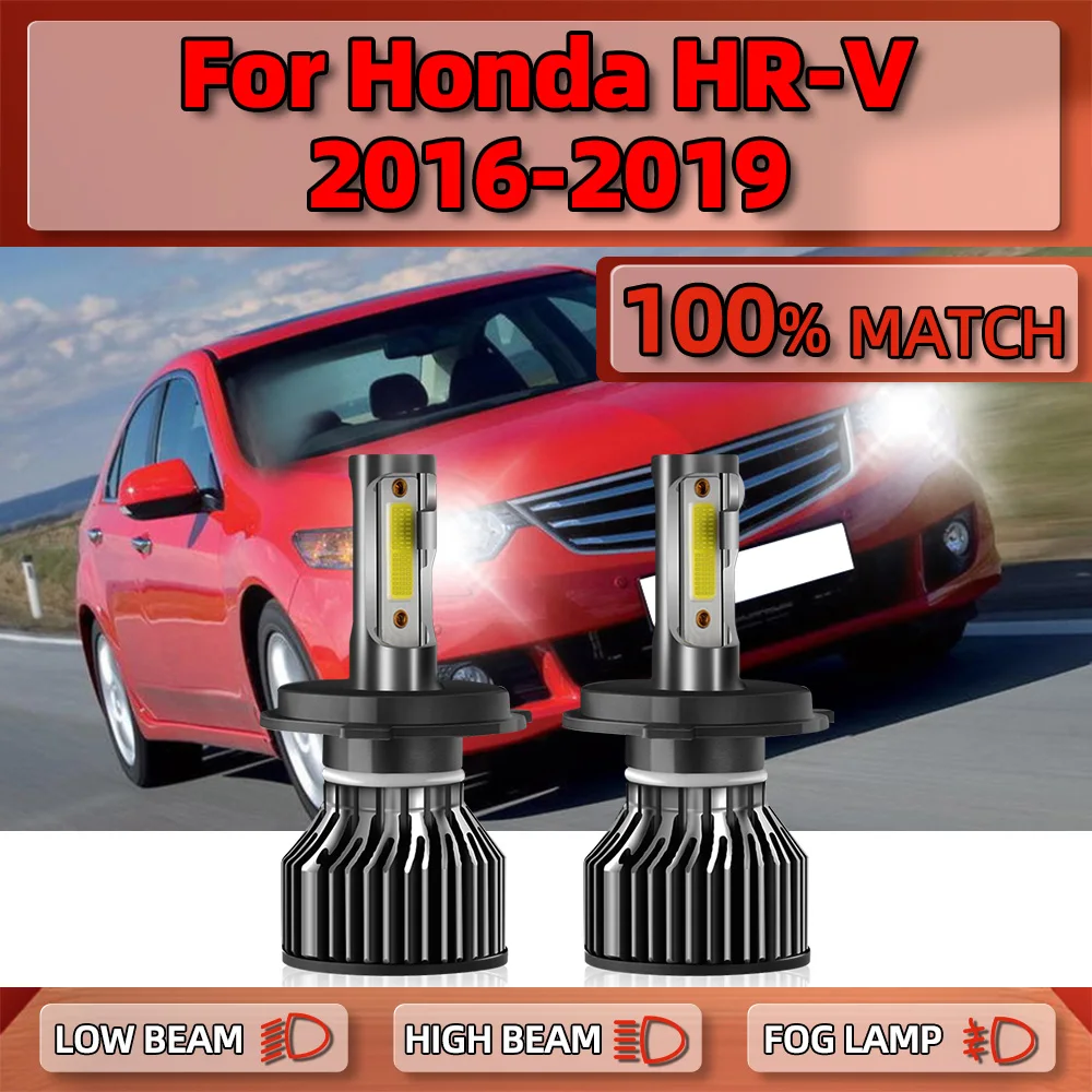 

20000LM LED Headlight Bulbs 120W Car Headlamps H4 High Low Beam Auto Lamps 6000K White 12V For Honda HR-V 2016 2017 2018 2019