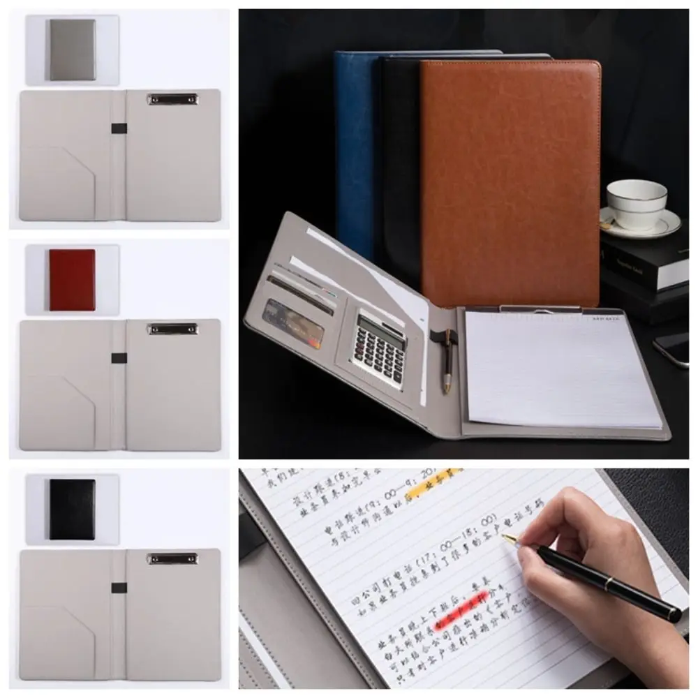 

A4 File Folder Business Writing Clipboard Paper Organizer Memo Clipboard Manager Signature Board Menu Folder PU Leather