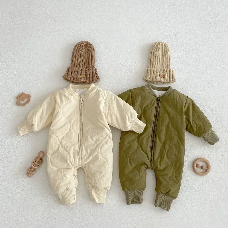INS Winter Baby Romper 0-2Years Newborn Boy Girl Solid Color Long Sleeve Zipper Fleece Thicken Warm Jumpsuit Outerwear Clothes
INS Winter Baby Romper 0-2Years Newborn Boy Girl Solid Color Long Sleeve Zipper Fleece Thicken Warm Jumpsuit Outerwear Clothes