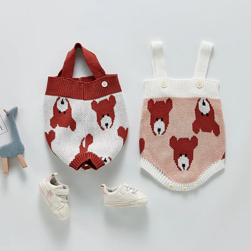 Baby New Knitted Bodysuit Sleeveless Jumpsuit Spring Newborn Baby Cartoon Sweater Suit Infant Cute Bear Print Knit Cardigan
Baby New Knitted Bodysuit Sleeveless Jumpsuit Spring Newborn Baby Cartoon Sweater Suit Infant Cute Bear Print Knit Cardigan